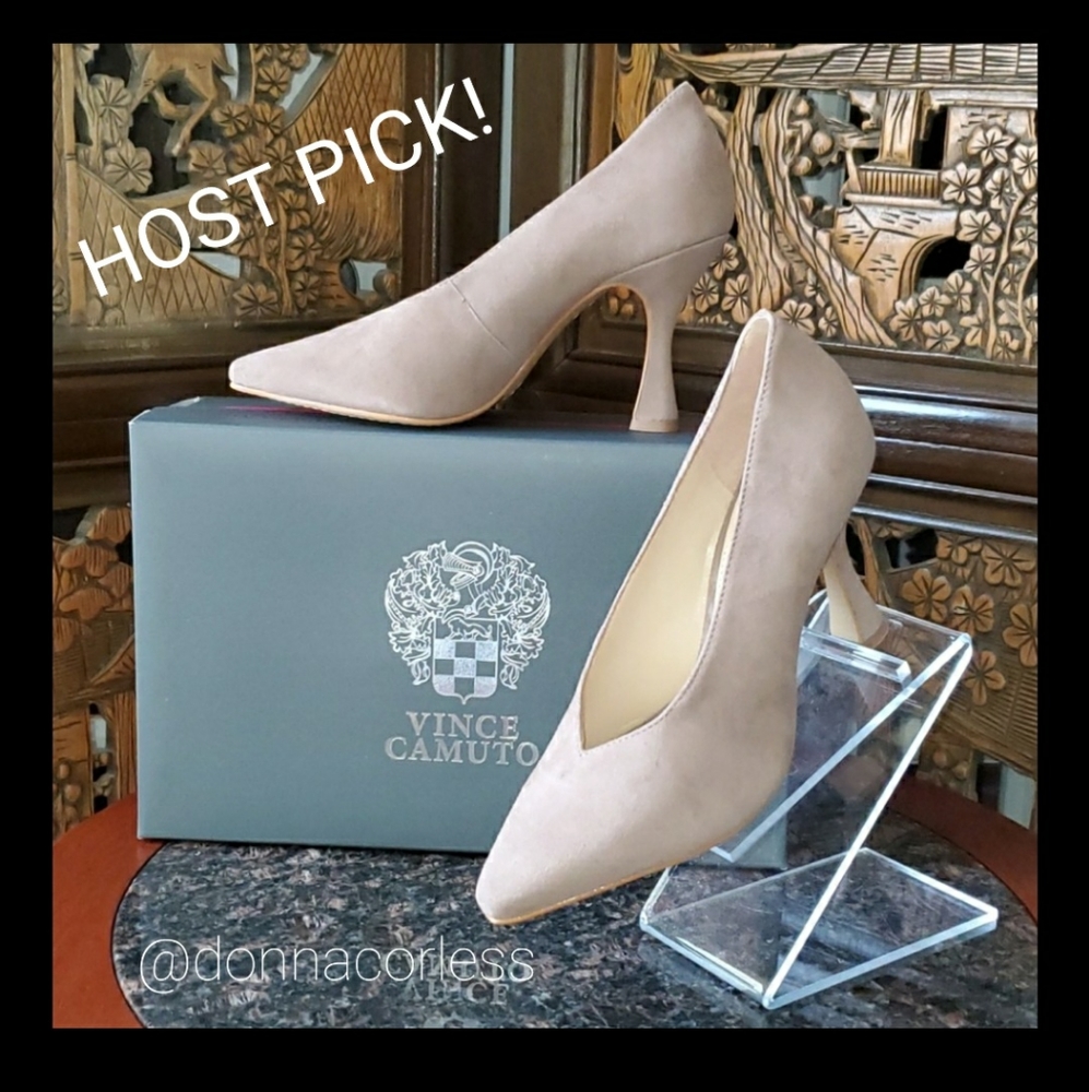 Vince Camuto Taupe Suede Pumps NWT 6 - Picture 1 of 12